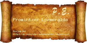 Promintzer Eszmeralda névjegykártya